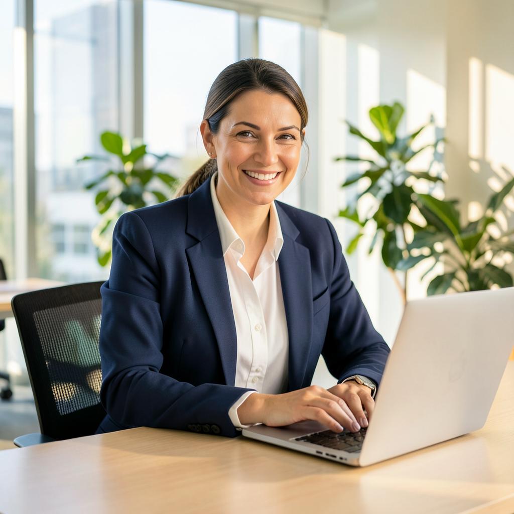 Business owner working confidently with Solo Business Solutions